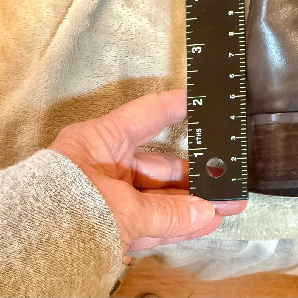 Donald J Pliner Soft Brown Luxury Leather Knee-High Riding Boots ladies 8.5 - Picture 15 of 16